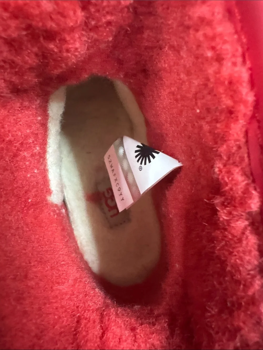 UGG Kids Red Glossy Waterproof ankle Boot EUC 13